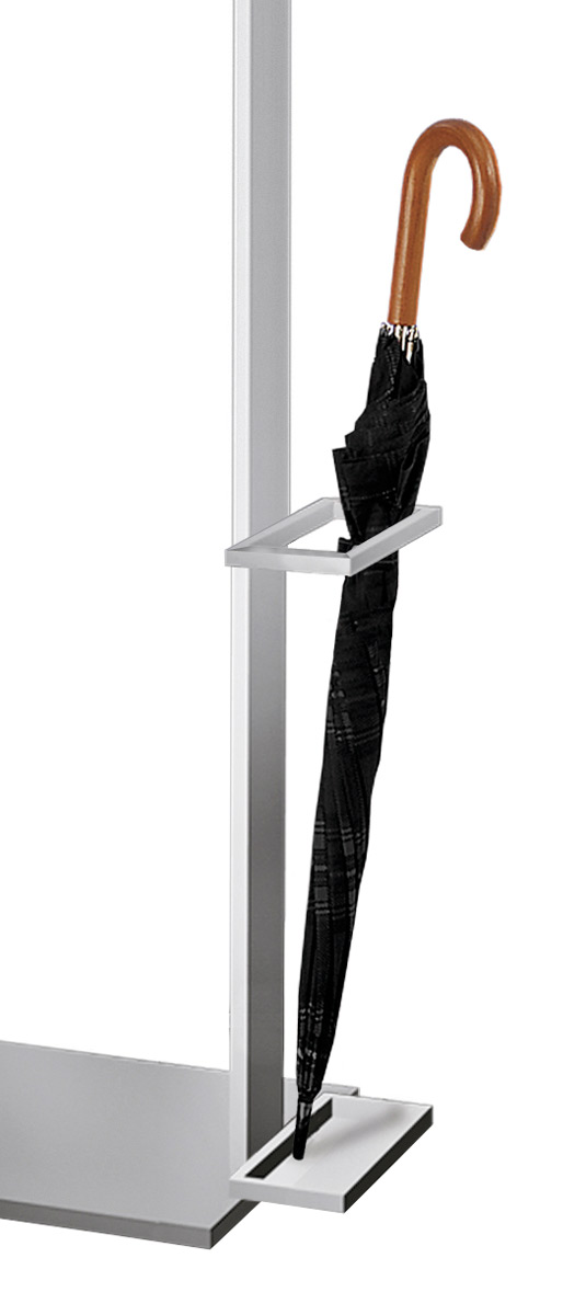 Regenschirmhalter für Garderobe mit Prospektablagen A4