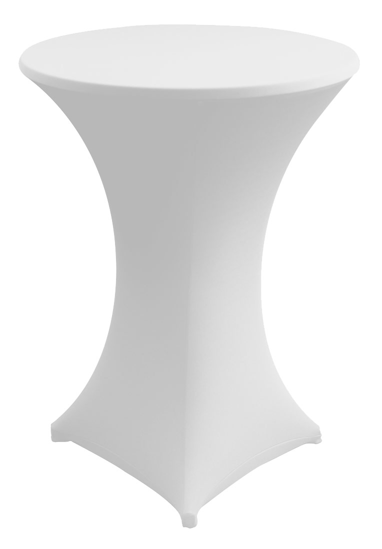Stehtischhusse 80-85 cm mit Deckel weiß